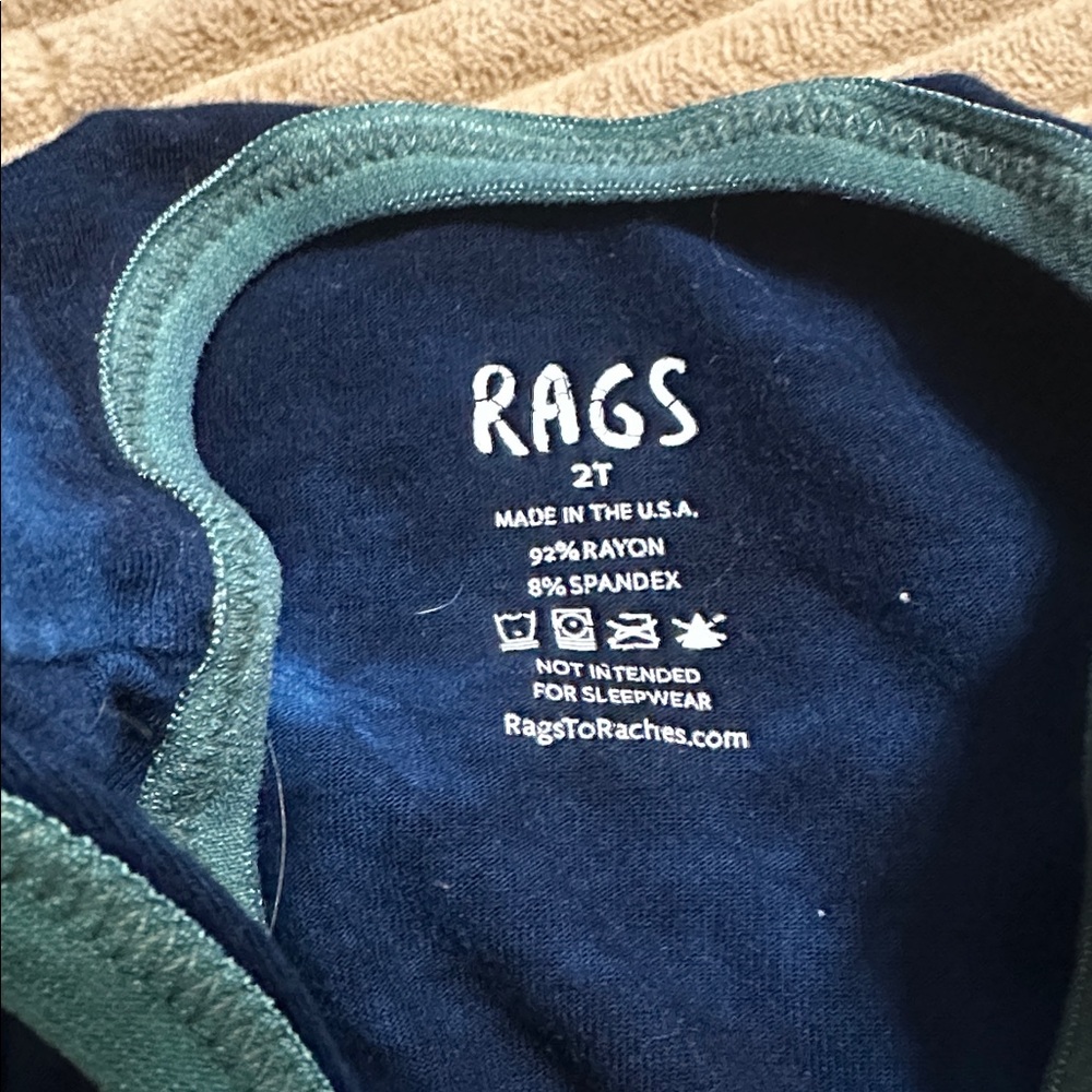 RAGS Navy Blue Sleeveless Romper with Native Feather 2T - Picture 3 of 4